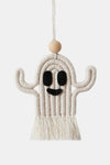 Explore More Collection - Wood Bead Fringe Ghost Shape Macrame Key Chain