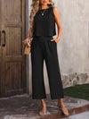 Explore More Collection - Round Neck Tank and Pocketed Pants Set