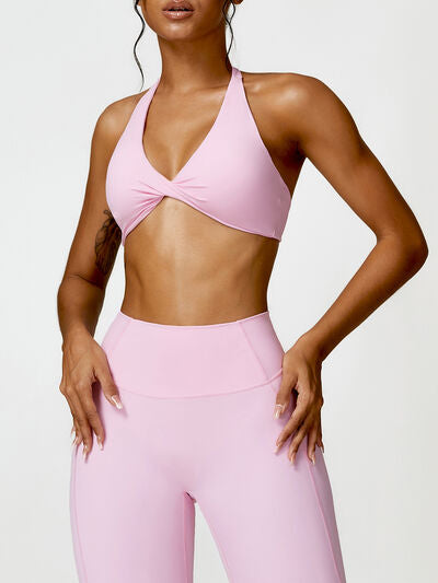 Explore More Collection - Twisted Halter Neck Active Bra