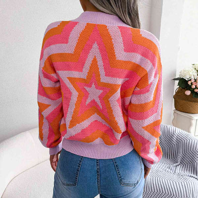 Explore More Collection - Star Round Neck Sweater