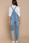 Explore More  Collection - POL Front Chest Zipper Slim Leg Denim Overalls