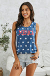 Explore More Collection - Star Print Round Neck Tank