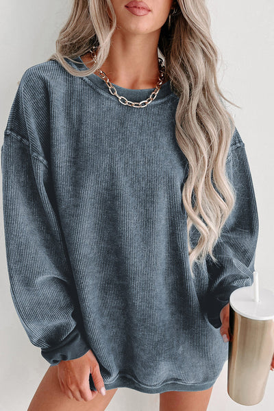 Explore More Collection - Round Neck Dropped Shoulder Sweatshirt