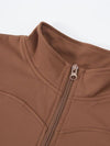 Explore More Collection - Mock Neck Zip Up Active Outerwear