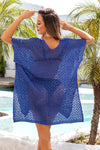 Explore More Collection - Openwork Slit Scoop Neck Cover Up