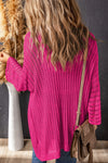 Explore More Collection - Openwork Open Front Long Sleeve Cardigan