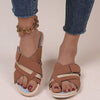 Explore More Collection - Crisscross PU Leather Open Toe Sandals