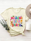 Explore More Collection - Letter Graphic Round Neck Short Sleeve T-Shirt