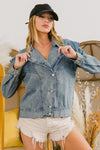 Explore More Collection - BiBi Button Up Long Sleeve Denim Jacket