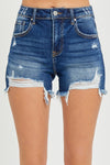 Explore More Collection - RISEN Full Size High Rise Distressed Denim Shorts