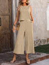 Explore More Collection - Round Neck Tank and Pocketed Pants Set