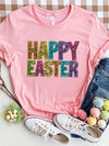 Explore More Collection - HAPPY EASTER Round Neck Short Sleeve T-Shirt