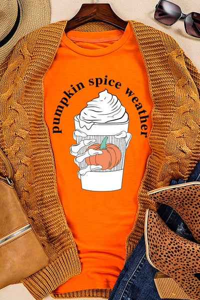 Explore More Collection - PUMPKIN SPICE WEATHER Graphic T-Shirt