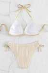 Explore More Collection - Textured Halter Neck Bikini Set