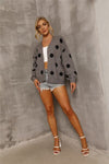 Explore More Collection - Polka Dot Open Front Cardigan