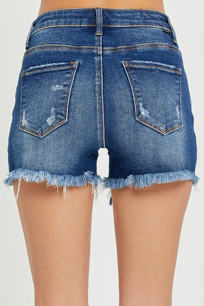 Explore More Collection - RISEN Full Size High Rise Distressed Denim Shorts