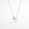 Explore More Collection - 925 Sterling Silver Inlaid Zircon Heart Necklace