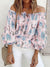 Explore More Collection - Floral Off-Shoulder Flounce Sleeve Blouse