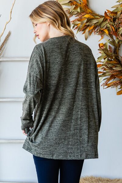 Explore More Collection - Reborn J Button Side Round Neck Long Sleeve T-Shirt