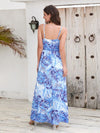 Explore More Collection - Printed Surplice Spaghetti Strap Dress