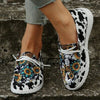 Explore More Collection - Sunflower Pattern Flat Loafers