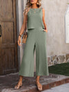 Explore More Collection - Round Neck Tank and Pocketed Pants Set