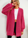 Explore More Collection - Open Front Dropped Shoulder Cardigan