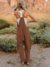 Explore More Collection - Double Take Full Size Sleeveless V-Neck Pocketed Jumpsuit