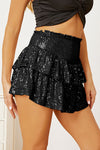 Explore More Collection - Sequin Layered Mini Skirt