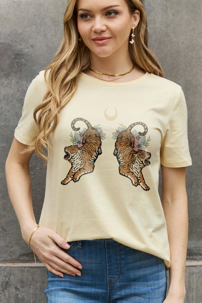 Explore More Collection - Simply Love Full Size Tiger Graphic Cotton Tee