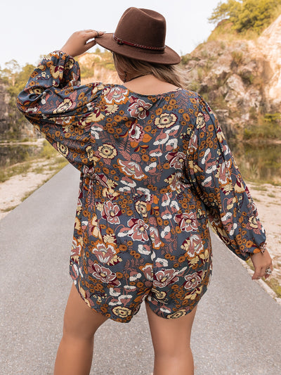 Explore More Collection - Plus Size Long Sleeve Romper