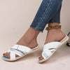 Explore More Collection - Crisscross PU Leather Open Toe Sandals