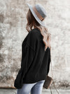 Explore More Collection - Buttoned Exposed Seam Knit Top