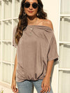 Explore More Collection - One Shoulder Short Sleeve T-Shirt