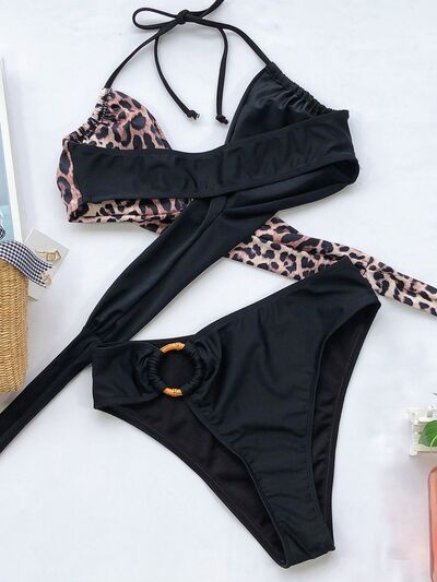 Explore More Collection - Halter Neck Two-Piece Bikini Set