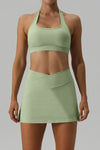 Explore More Collection - Halter Neck Tank and Slit Skirt Active Set