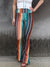 Explore More Collection - High Waist Striped Bootcut Pants