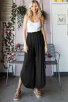 Explore More Collection - Heimish Full Size Frill Slit High Waist Wide Leg Pants