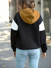 Explore More Collection - Contrast Drawstring Dropped Shoulder Hoodie