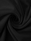 Explore More Collection - Ribbed Slit Single Shoulder Wrap Dress
