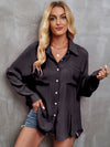 Explore More Collection - Pocketed Button Up Long Sleeve Shirt