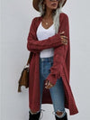 Explore More Collection - Open Front Long Sleeve Cardigan