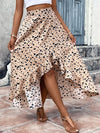 Explore More Collection - Printed High Waist Ruffled Skirt