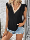 Explore More  Collection - Ruffled V-Neck Tank