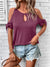 Explore More Collection - Keyhole Cold Shoulder T-Shirt