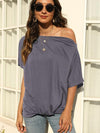 Explore More Collection - One Shoulder Short Sleeve T-Shirt