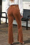 Explore More Collection - High Waist Corduroy Flare Pants