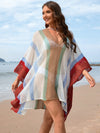 Explore More Collection - Openwork Color Block Plunge Cover-Up