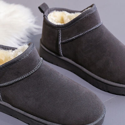 Explore More Collection - Faux Suede Thermal Lined Platform Boots