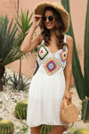 Explore More Collection - Geometric V-Neck Spaghetti Strap Cover Up Dress